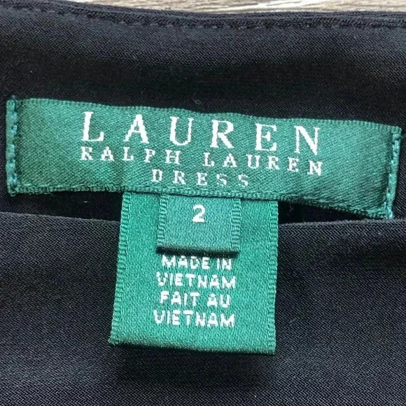 Lauren Ralph Lauren Dress Green Label Black Dress Size 2 - Picture 3 of 14